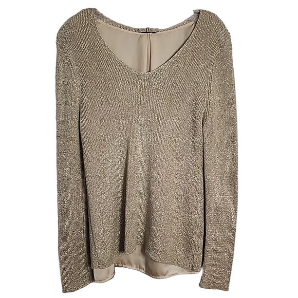 Premise Old Gold Colored Sweater with attached lining, Medium - Picture 1 of 8